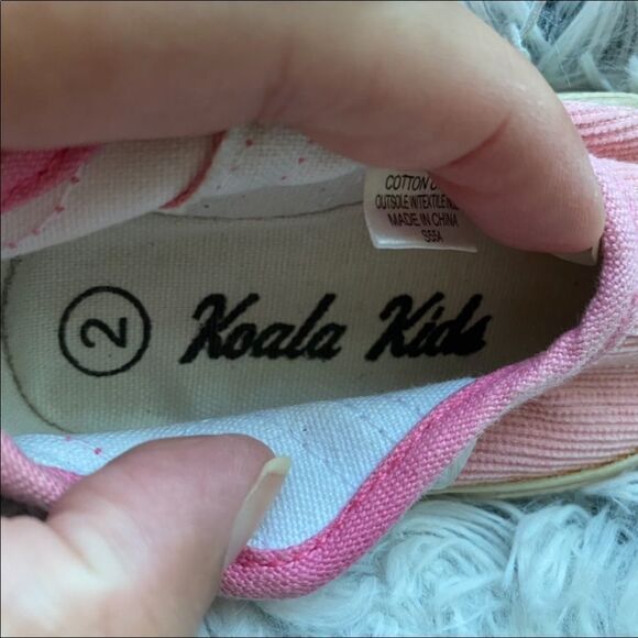 Koala Kids Girl Canvas Slip On Shoes with Velcro - Picture 7 of 11